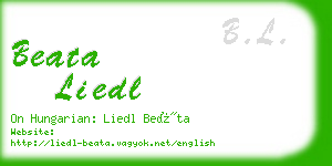 beata liedl business card